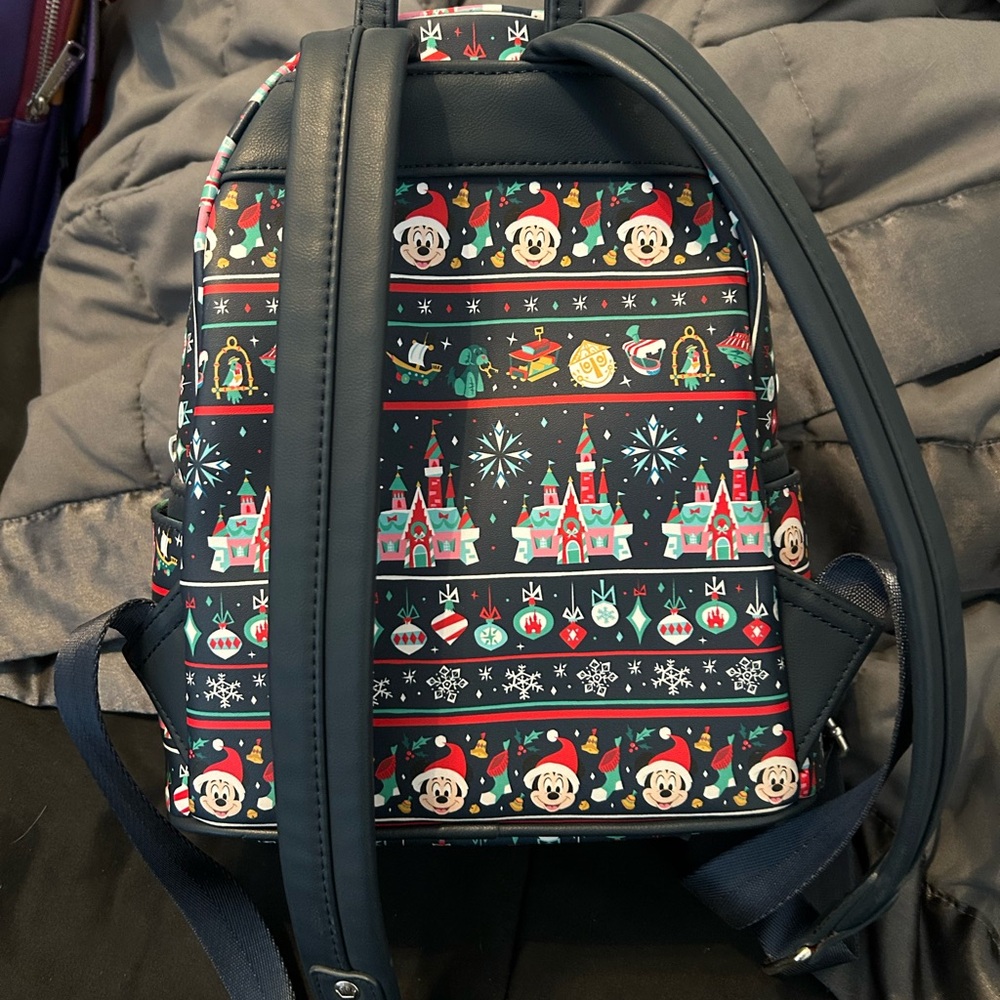Loungefly Disney Parks Festive Backpack - Black and Red - Picture 2 of 2